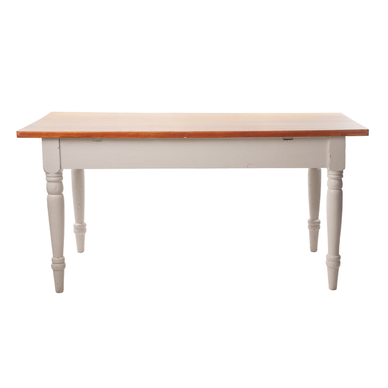 Farm Table with White Painted Base