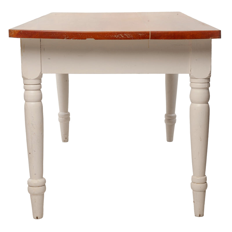 Farm Table with White Painted Base