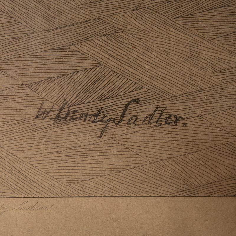 Framed Etching Print by W.H. Boucher of "For Fifty Years. (Old, but gallant)" by W. Dendy Sadler