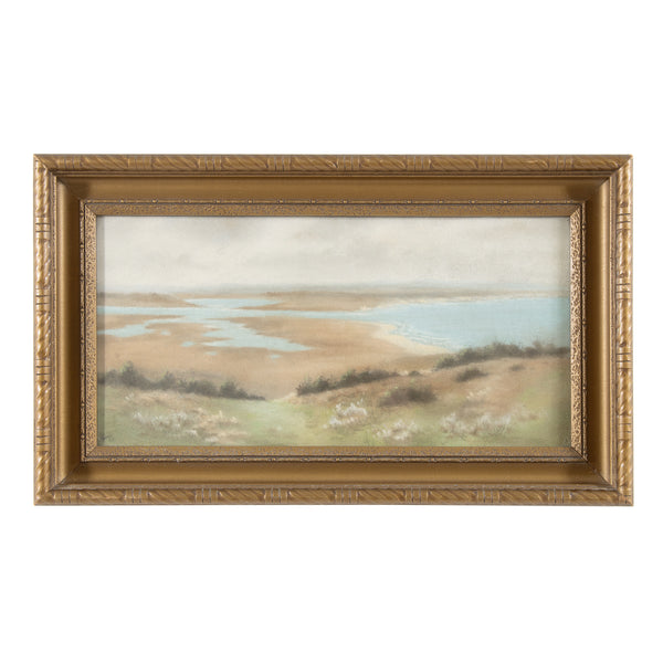 Framed Chalk Pastel Drawing of "Down the Dale - Near Devonport"