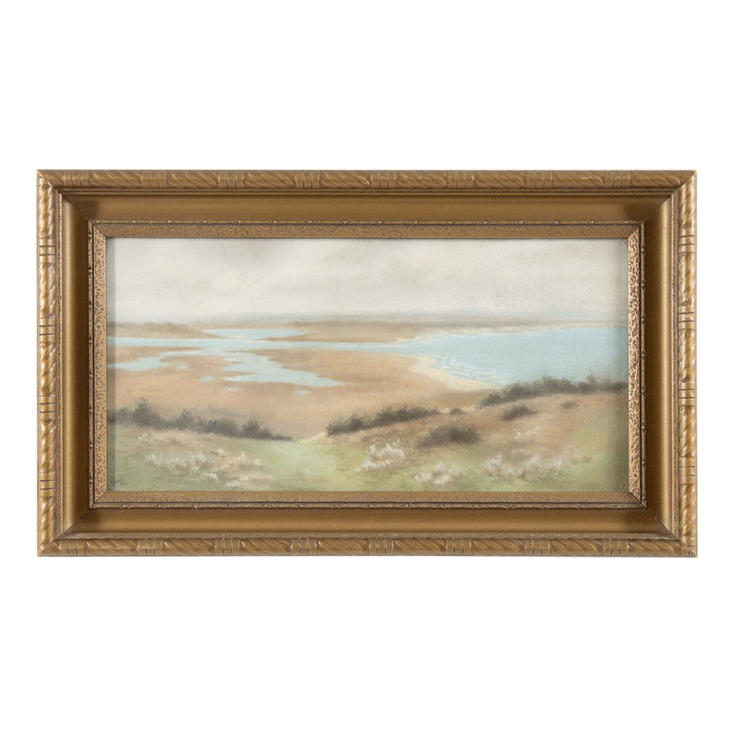Framed Chalk Pastel Drawing of "Down the Dale - Near Devonport"