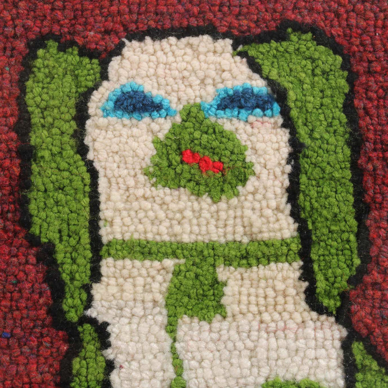 Framed Hand Hooked "Magog & Gog" Rug