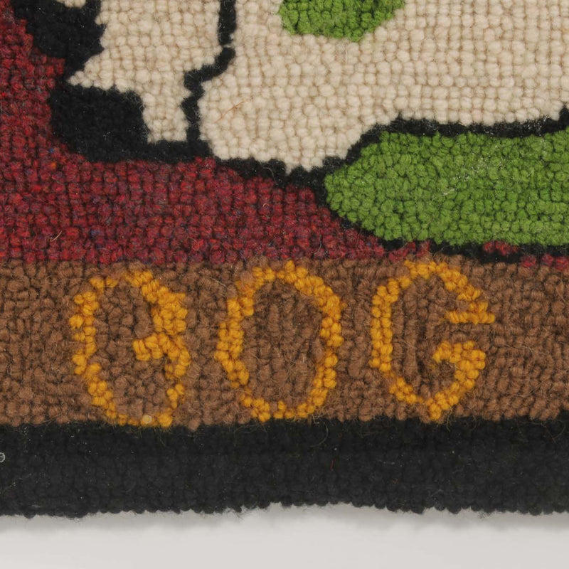 Framed Hand Hooked "Magog & Gog" Rug