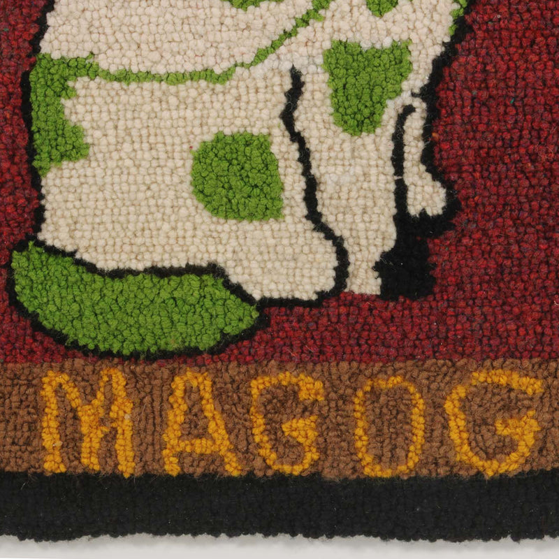 Framed Hand Hooked "Magog & Gog" Rug