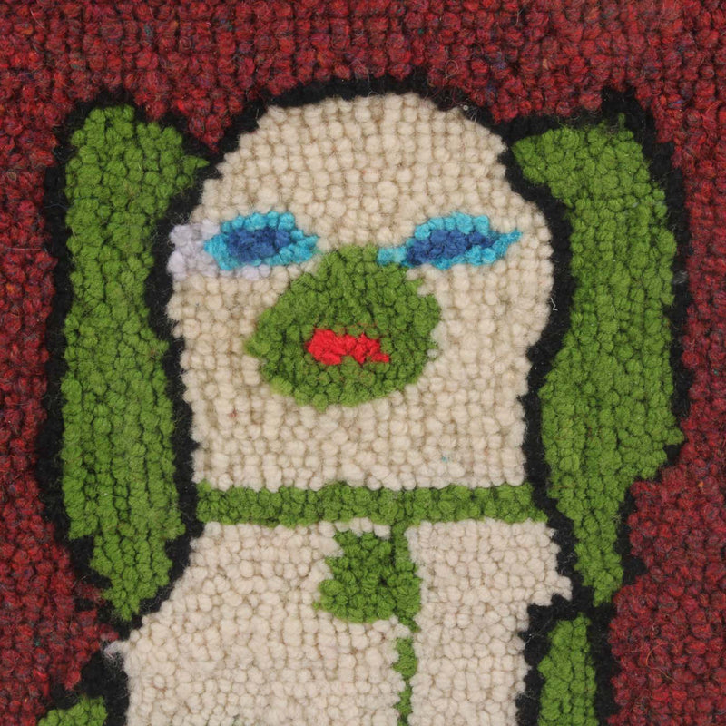 Framed Hand Hooked "Magog & Gog" Rug