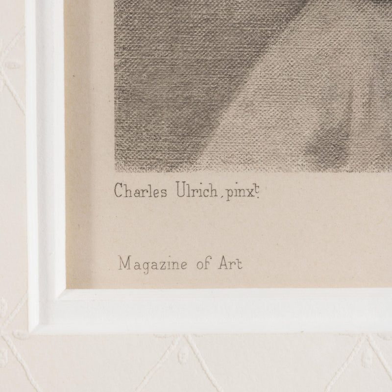 Framed Magazine Art "Girl with Flowers" by Charles Wrich