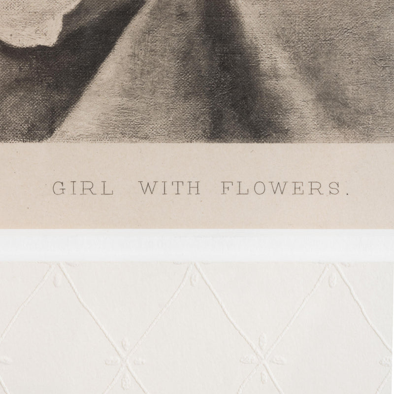 Framed Magazine Art "Girl with Flowers" by Charles Wrich