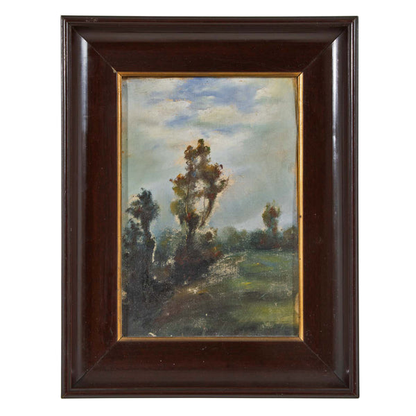Framed Oil Painting on Canvas of Landscape w/ Gilt Liner