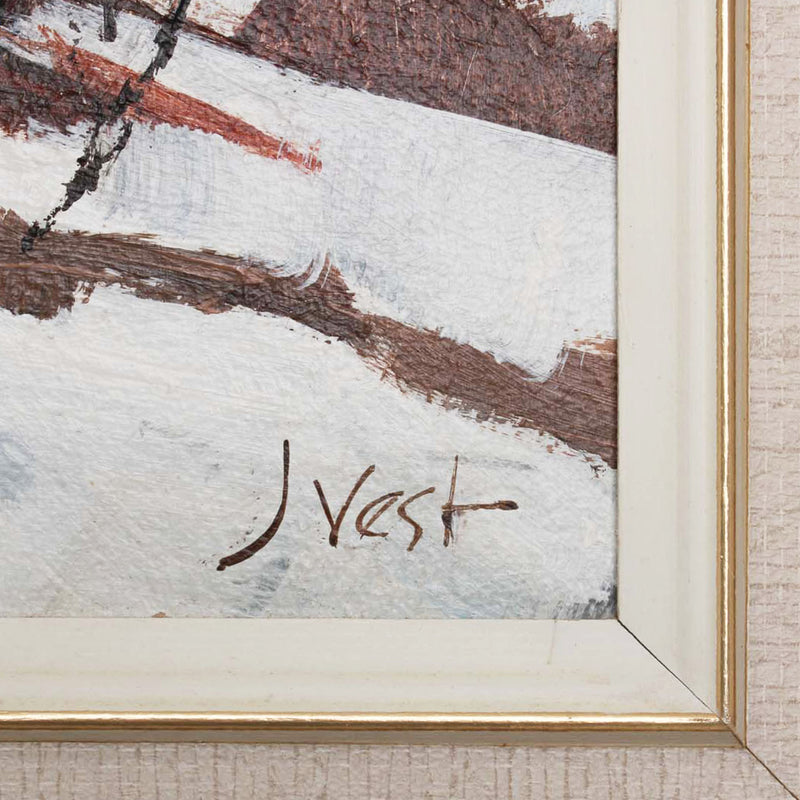 Framed & Matted Acrylic Painting on Board "Off David Thompson Highway Alta." by Jim Vest