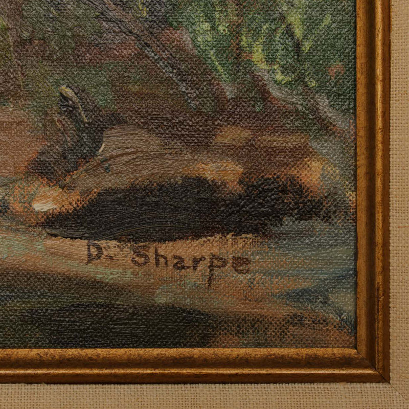 Framed & Matted Oil Painting on Board "Whitemud Creek/ Spring" by Don Sharpe