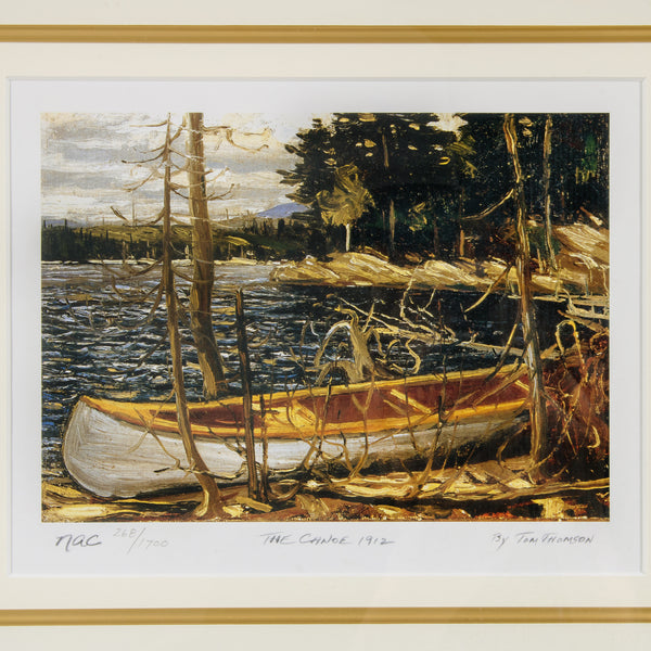 Framed and Matted Print "The Canoe" by Tom Thomson (Group of Seven)