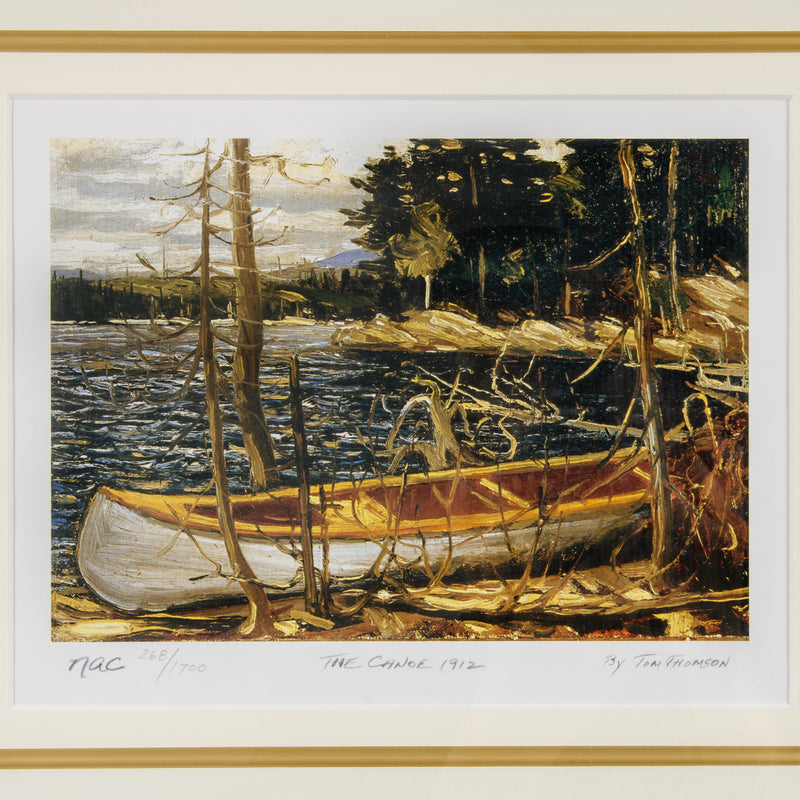 Framed and Matted Print "The Canoe" by Tom Thomson (Group of Seven)