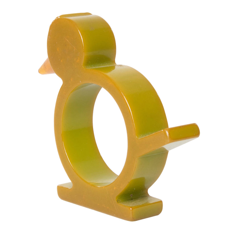 Green Bakelite Bird Napkin Ring