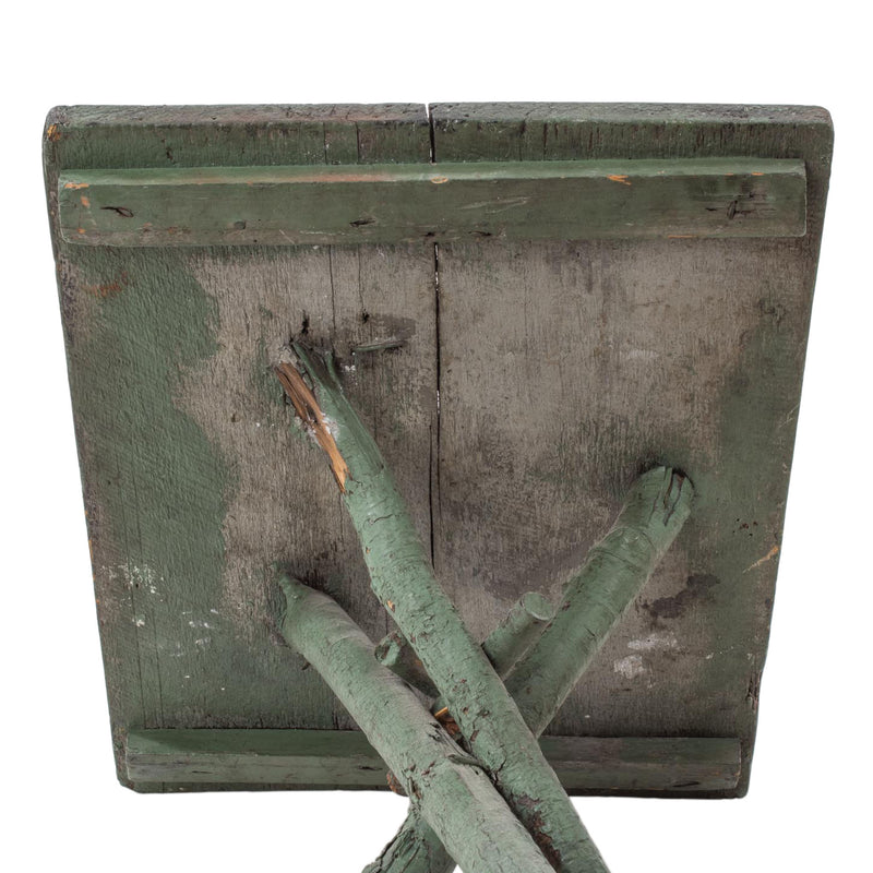 Green Primitive Checkerboard Table