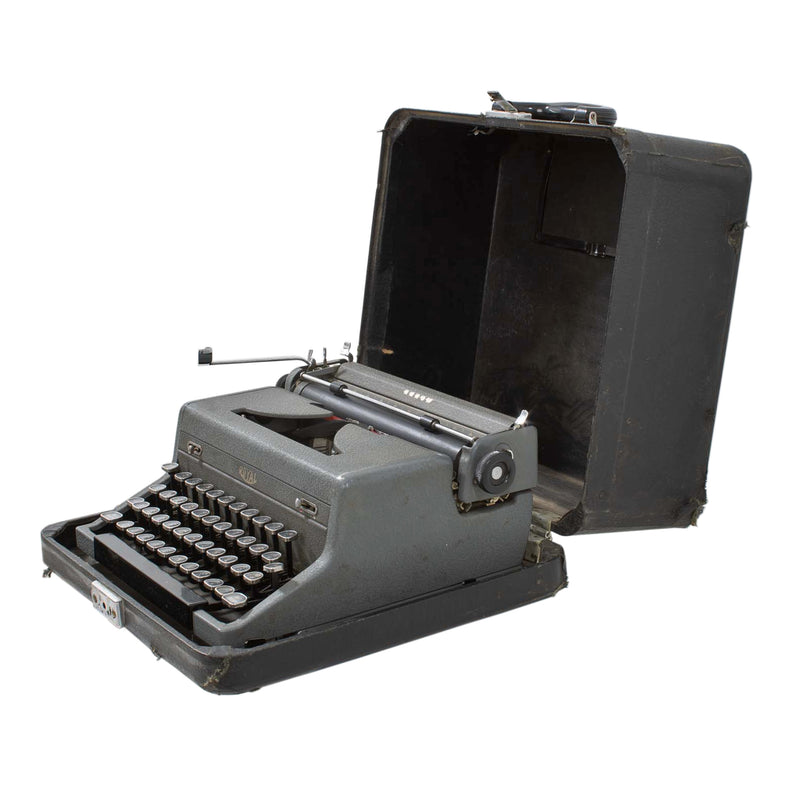 Grey Royal Arrow Portable Manual Typewriter w/ Carrying Case