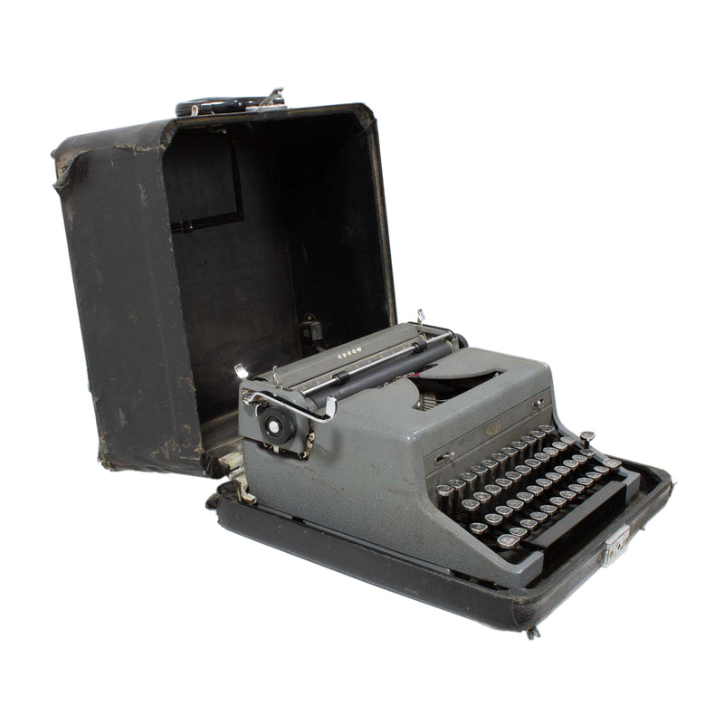 Grey Royal Arrow Portable Manual Typewriter w/ Carrying Case