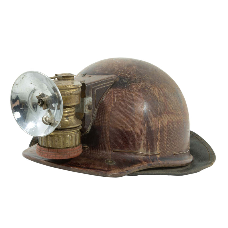 Guys Dopper Miner Helmet w/ Headlamp Torch and Chrome Reflector