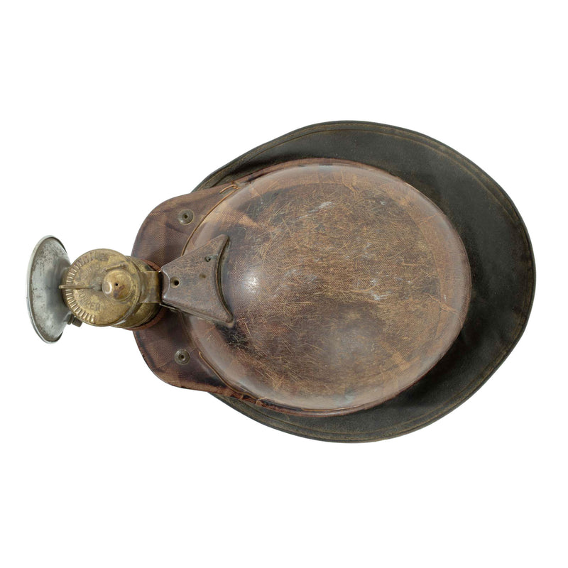 Guys Dopper Miner Helmet w/ Headlamp Torch and Chrome Reflector