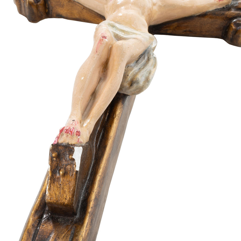 Hand Painted Chalkware Crucifix