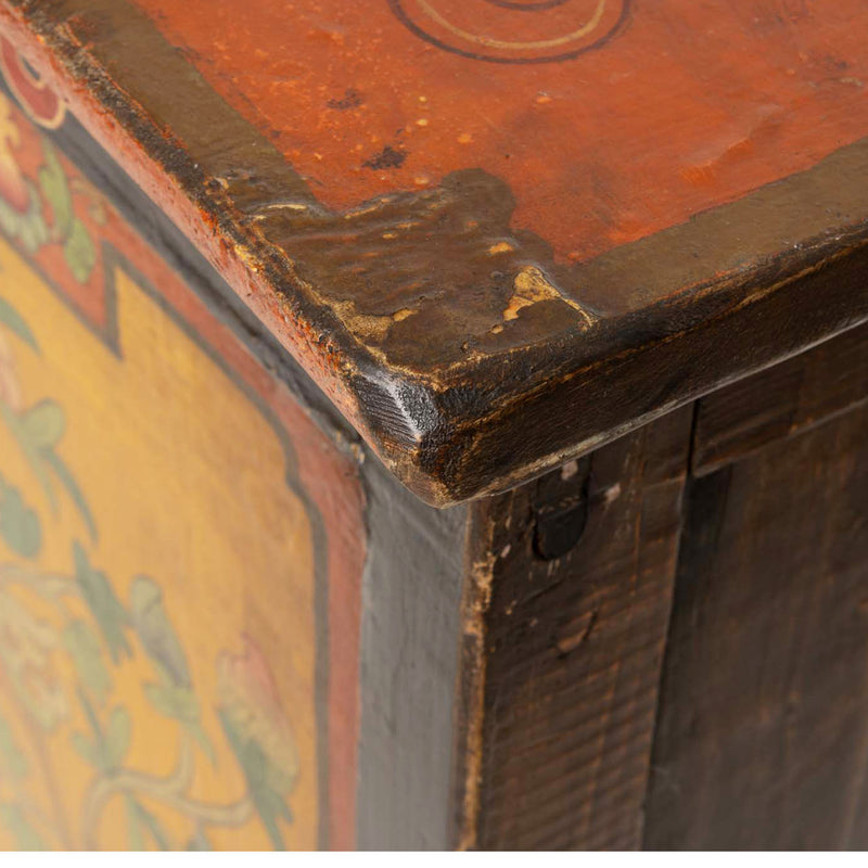 Hand Painted Side Cabinet w/ Mortise and Tenon Joinery