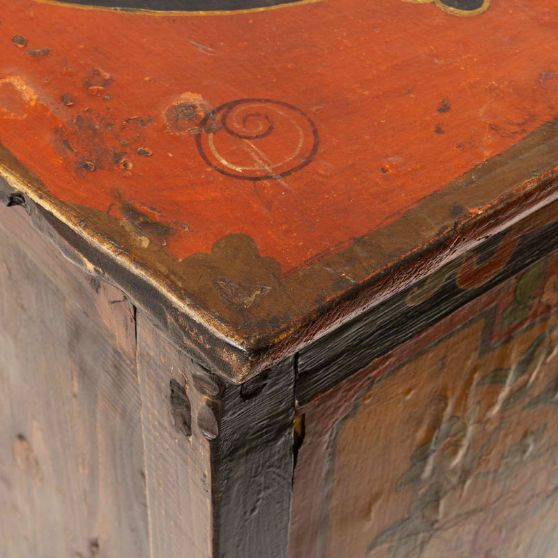 Hand Painted Side Cabinet w/ Mortise and Tenon Joinery