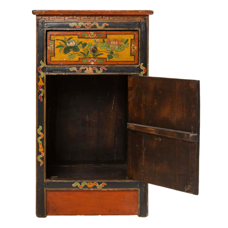 Hand Painted Side Cabinet w/ Mortise and Tenon Joinery