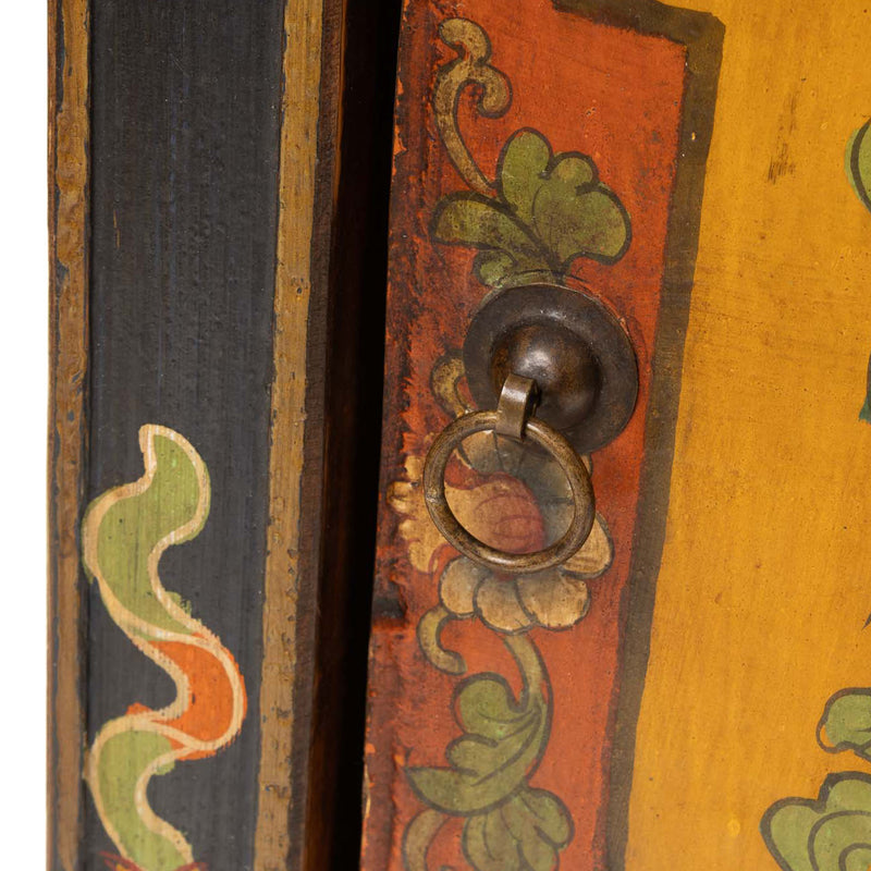 Hand Painted Side Cabinet w/ Mortise and Tenon Joinery