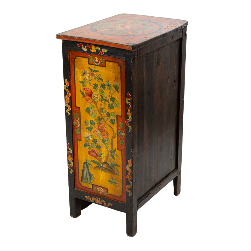 Hand Painted Side Cabinet w/ Mortise and Tenon Joinery