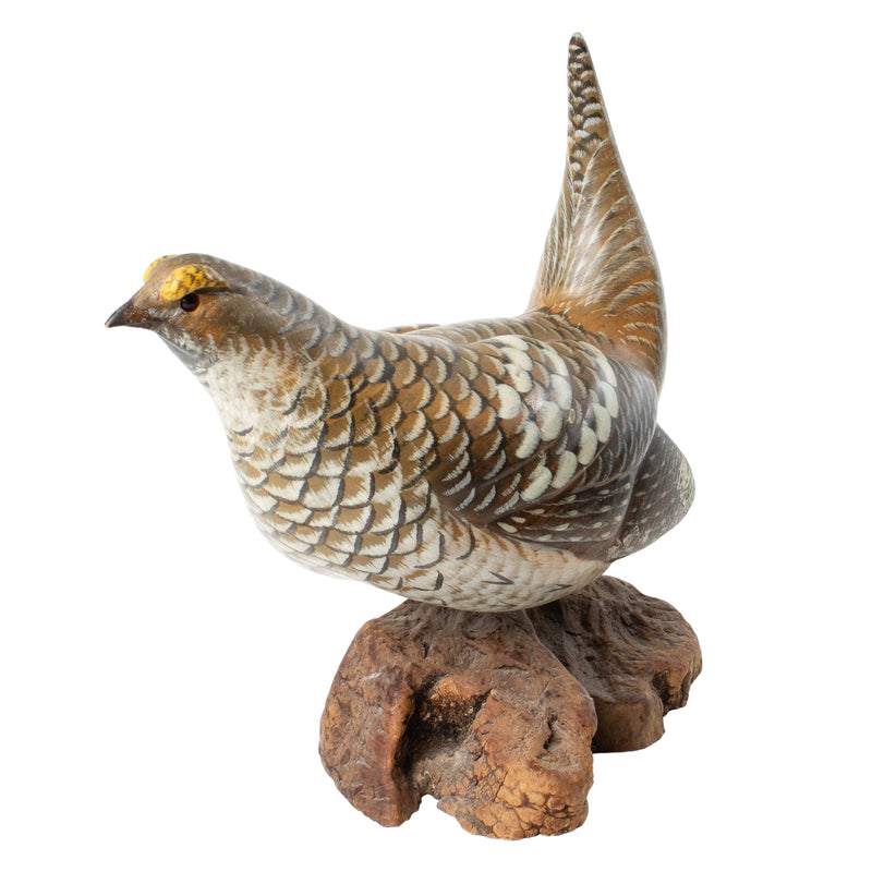 Lifesize Sharptail Grouse Carving