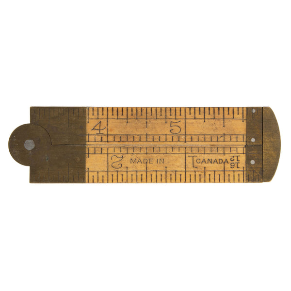 Lufkin No.171(36) 6" Boxwood and Brass 2-Fold Folding Caliper Ruler