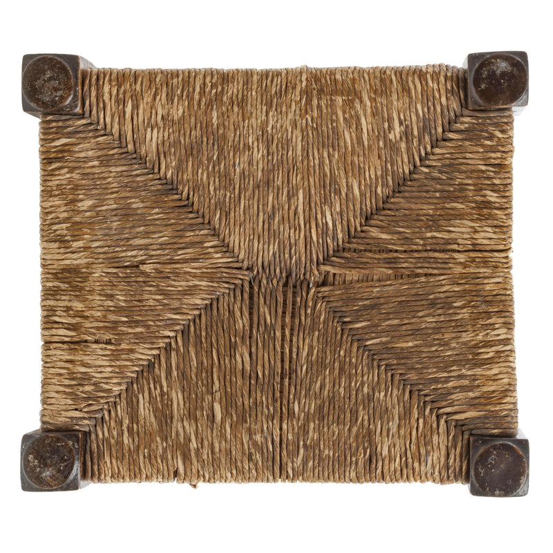 Maple Barley Twist Stool with Rush Seat