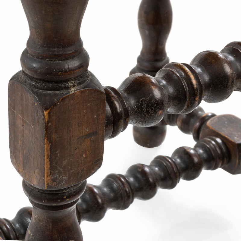 Maple Barley Twist Stool with Rush Seat