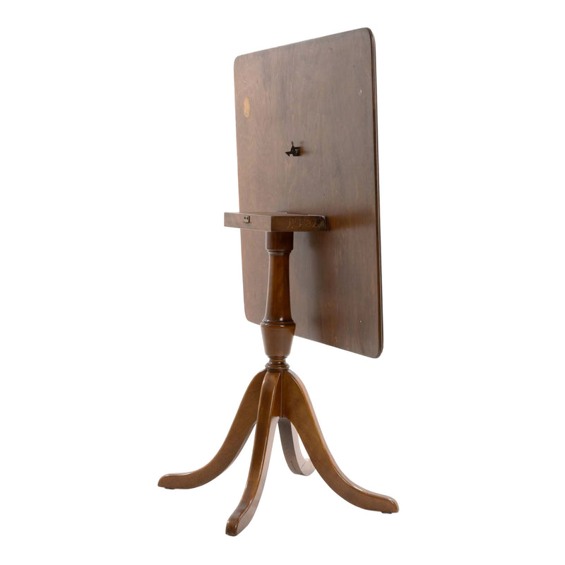 Maple Country Floral Decoupage Tilt-Top Table w/ 4 Splay Legs