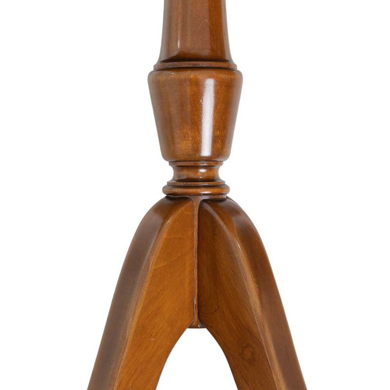 Maple Country Floral Decoupage Tilt-Top Table w/ 4 Splay Legs