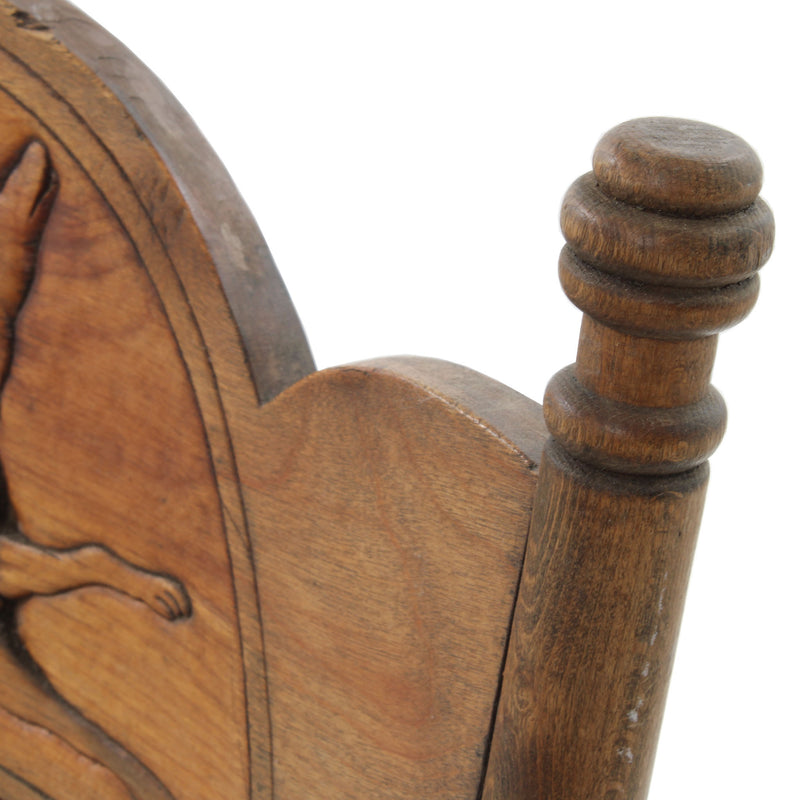 Maple "Greyhound" Pressback Chair with Turned Legs and Stretchers