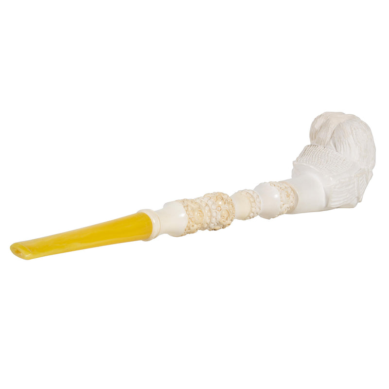 Meerschaum Tobacco Pipe with Carved Male Face