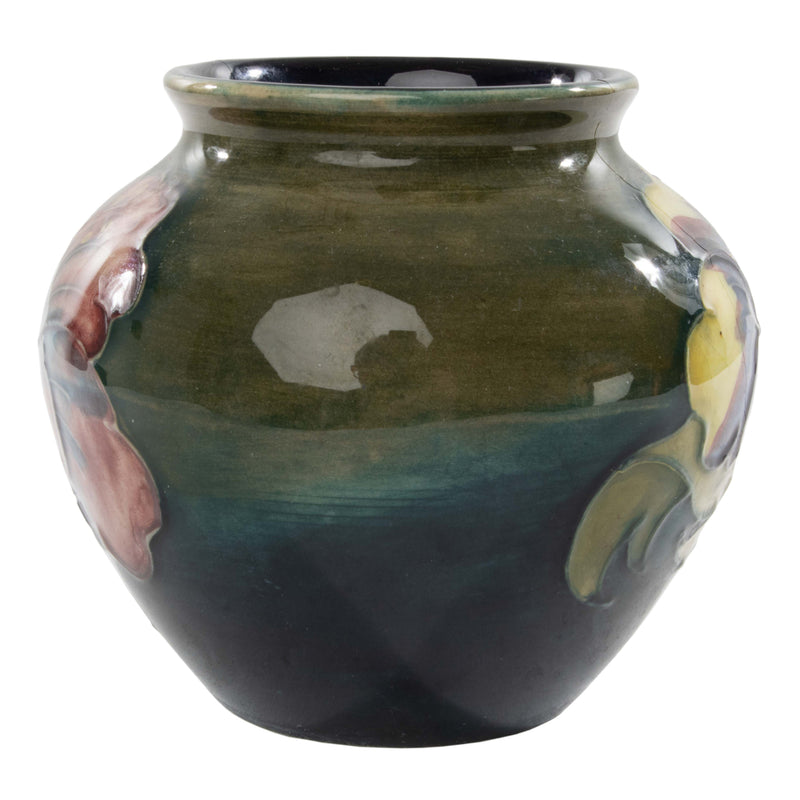 Moorcroft Pottery Vase with Hibiscus Pattern (As Is)