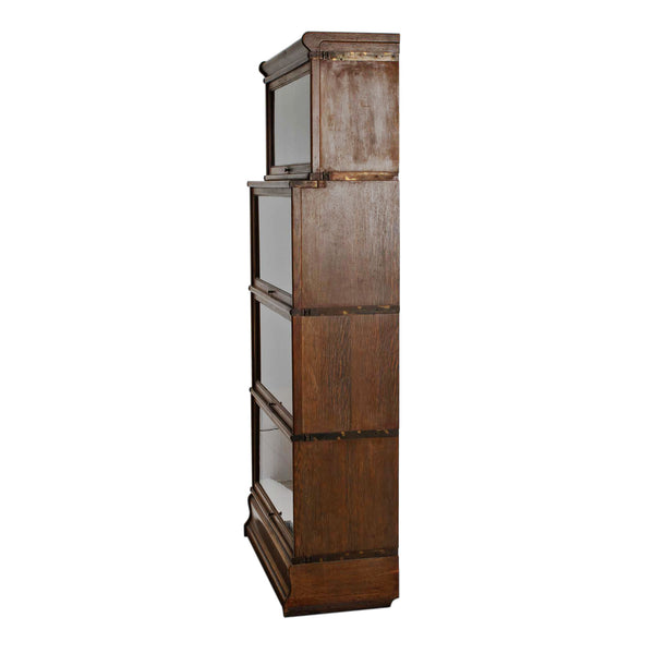Oak 4-Stack "Grade 299" Barrister Bookcase w/ Step-Back Upper (6pcs.)