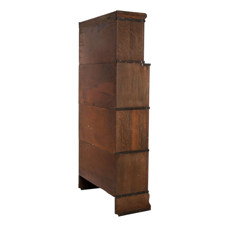 Oak 4-Stack "Grade 299" Barrister Bookcase w/ Step-Back Upper (6pcs.)