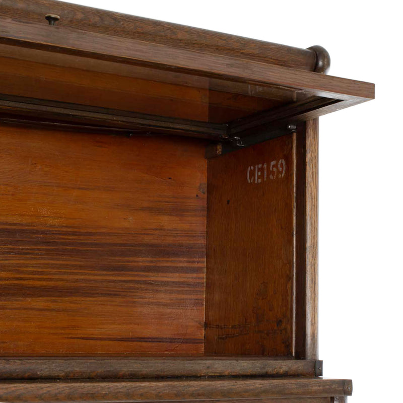 Oak 4-Stack "Grade 299" Barrister Bookcase w/ Step-Back Upper (6pcs.)