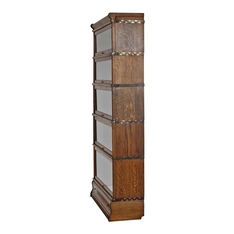 Oak 5-Stack Barrister Bookcase w/ Lower Drawer (7pcs.)