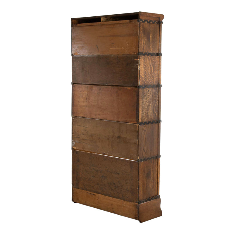 Oak 5-Stack Barrister Bookcase w/ Lower Drawer (7pcs.)