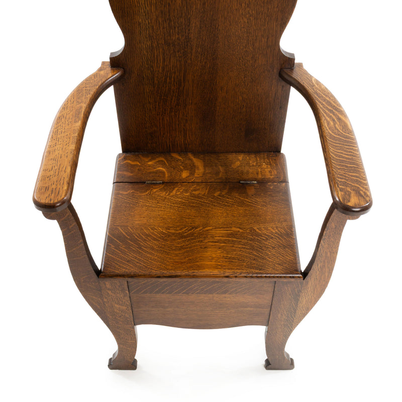 Oak Hall Stand with Mirror and Hooks