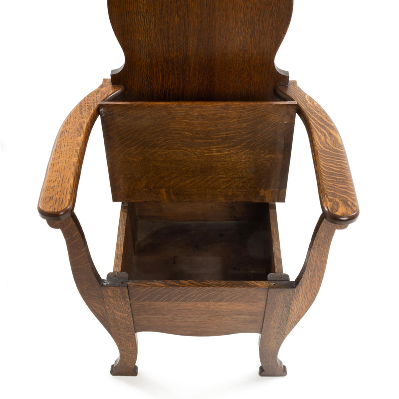 Oak Hall Stand with Mirror and Hooks