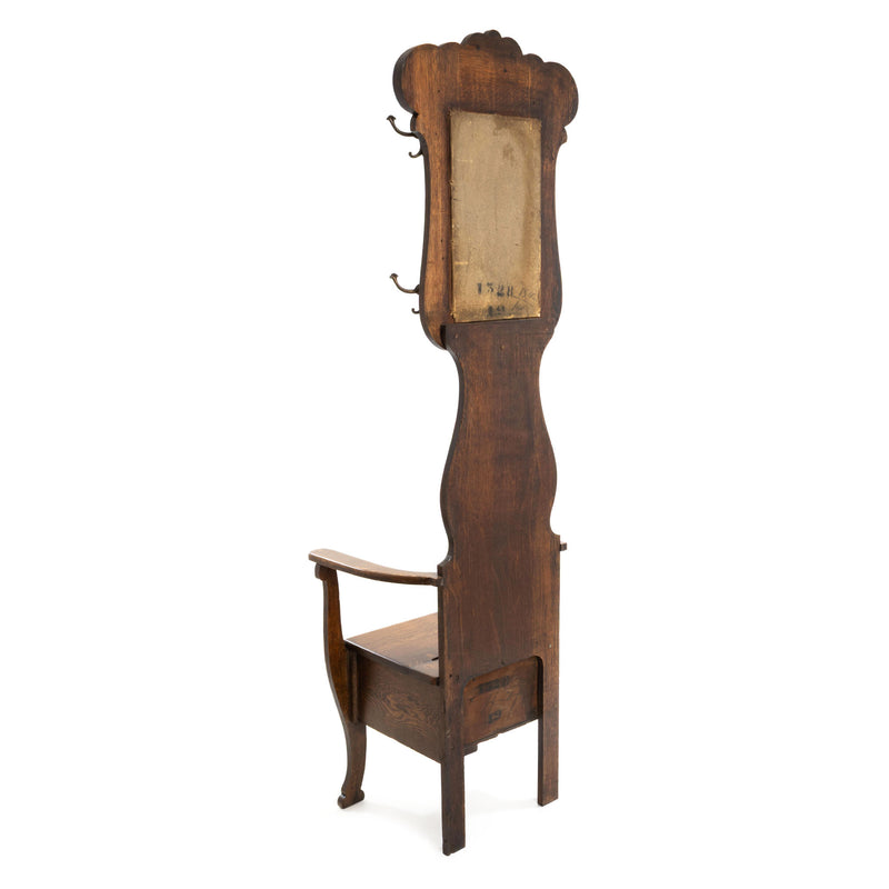 Oak Hall Stand with Mirror and Hooks