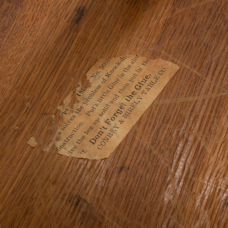 Oak Parlour Table w/ Shaped Top & Lower Shelf on Turned Legs