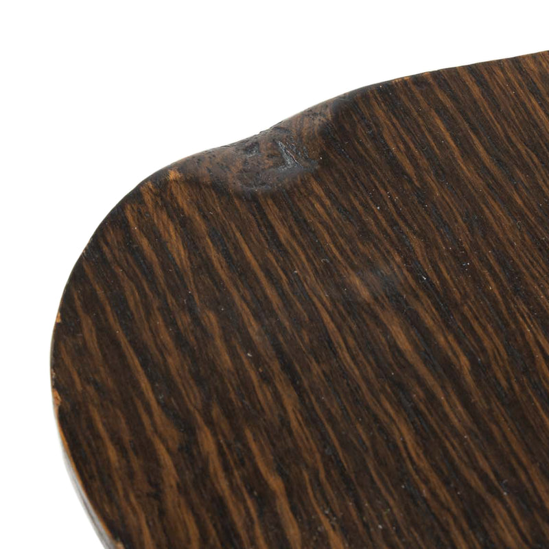 Oak Parlour Table w/ Shaped Top & Lower Shelf on Turned Legs