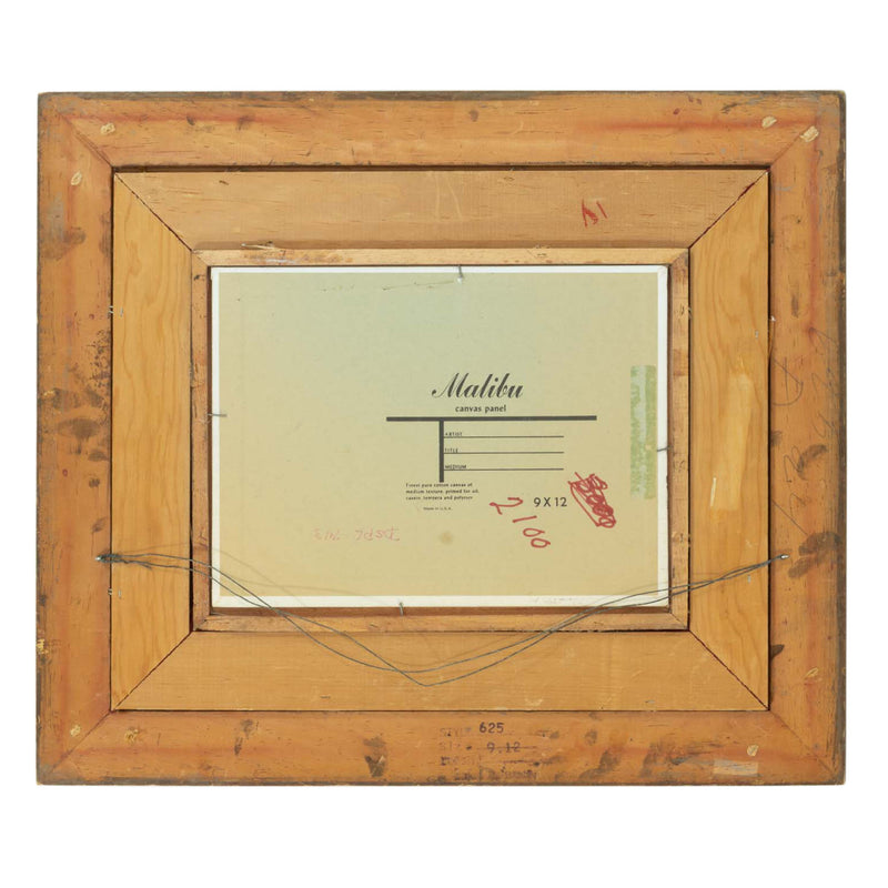 Original Landscape Oil Painting by D.S. Peter Lee in Gilded and Red Velvet Frame