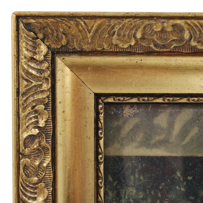 Gilt Framed German Figurative Lithograph