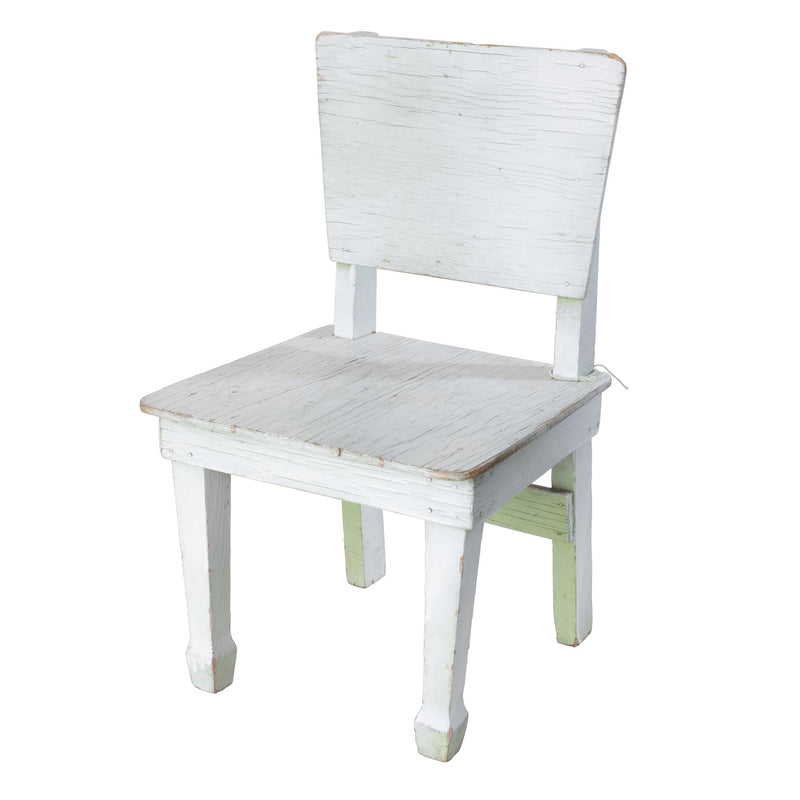 Pale Blue Children's Chair with Plywood Seat and Back